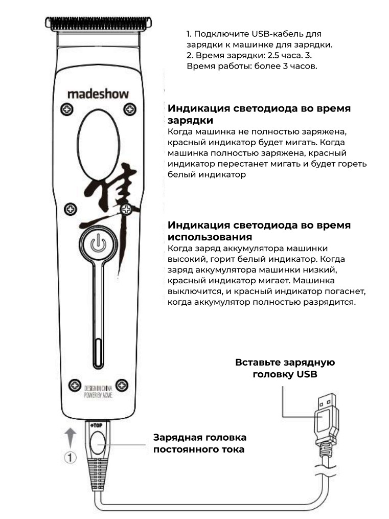 триммер для бороды Madeshow M16